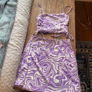 Shein two piece purple set size small never worn
